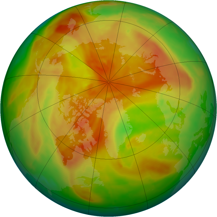 Arctic ozone map for 24 April 2014